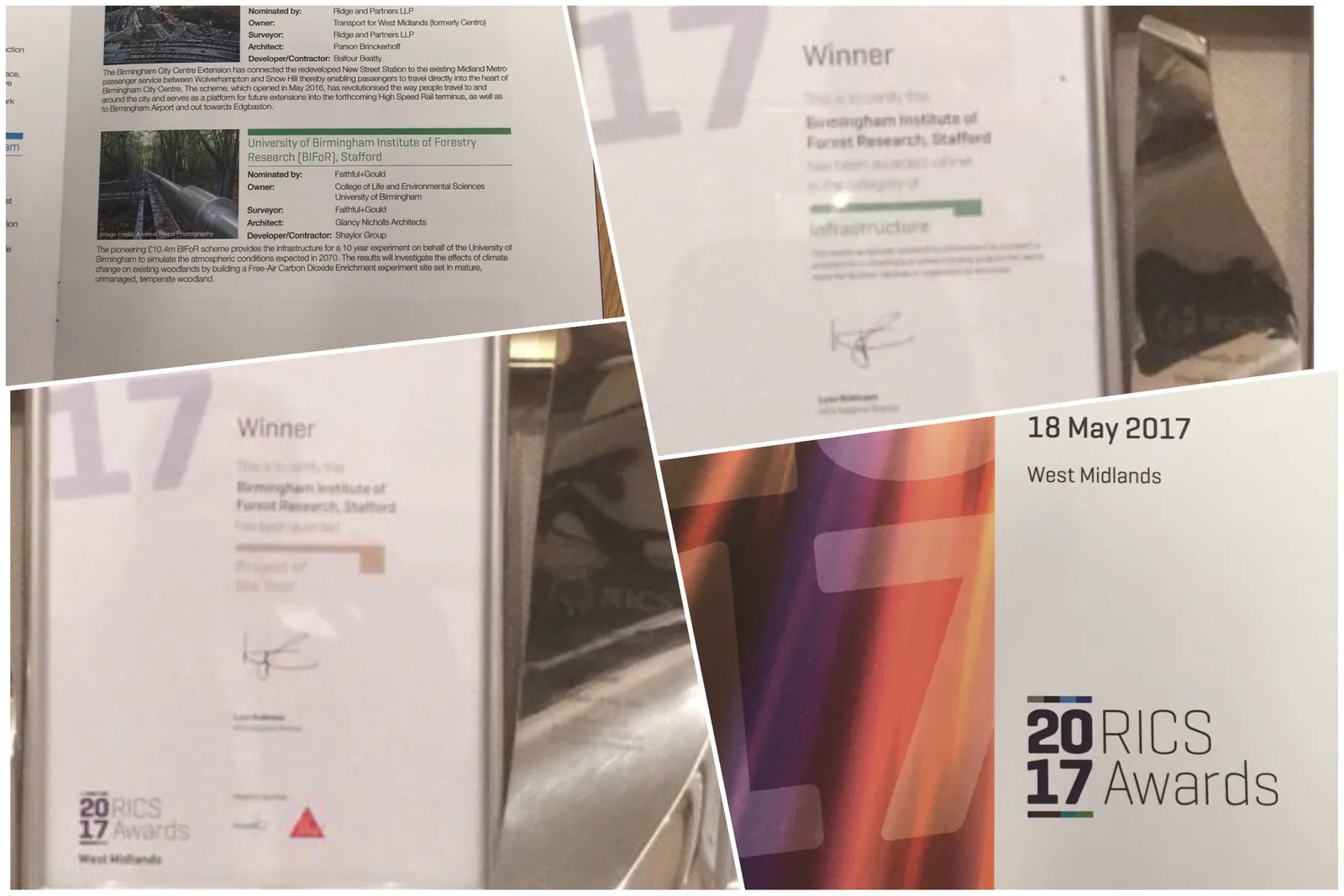 BIFoR Project is RICS Midlands Awards 2017 Overall Winner